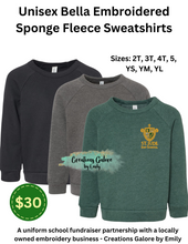 Load image into Gallery viewer, St. Jude's Embroidered Unisex Bella Sponge Fleece Sweatshirt
