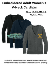 Load image into Gallery viewer, St. Jude's Embroidered Women's V-Neck Button Down Cardigan