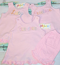 Load image into Gallery viewer, Jellybean Striped Swing Back Bloomer Set - Multiple Colors