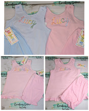 Load image into Gallery viewer, Jellybean Striped Swing Back Bloomer Set - Multiple Colors