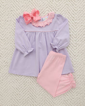 Load image into Gallery viewer, Audrey Bloomer Pants Set - Lavender Stripe & Light Pink