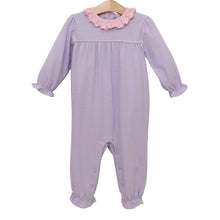 Load image into Gallery viewer, Audrey Romper - Lavender Stripe & Light Pink