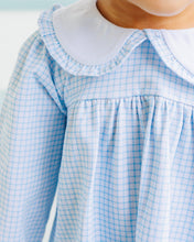 Load image into Gallery viewer, Catherine Diaper Set - Light Blue Windowpane