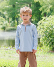 Load image into Gallery viewer, Evan Pullover - Dusty Sage Stripe & Light Brown