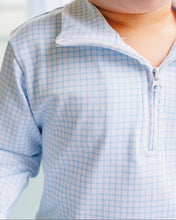 Load image into Gallery viewer, Evan Pullover - Light Blue Windowpane