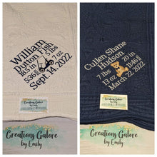 Load image into Gallery viewer, PREORDER Embroidered Crib-Sized Heirloom Quilt
