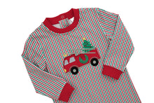 Load image into Gallery viewer, Festive Firetruck Romper
