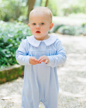 Load image into Gallery viewer, Henry Romper - Light Blue Stripe