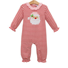 Load image into Gallery viewer, Jolly St. Nick Ruffle Romper
