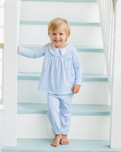 Load image into Gallery viewer, Liam Bloomer Pant Set - Light Blue Windowpane