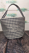 Load image into Gallery viewer, *PRE-ORDER* Embroidered Gingham/Seersucker Buckets for any holiday