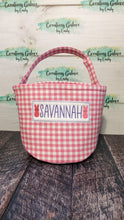 Load image into Gallery viewer, *PRE-ORDER* Embroidered Gingham/Seersucker Buckets for any holiday