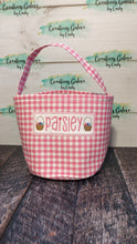Load image into Gallery viewer, *PRE-ORDER* Embroidered Gingham/Seersucker Buckets for any holiday