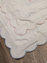 Load image into Gallery viewer, Personalized 12x20 Scalloped Pillow Cover (PREORDER 4-6 WEEK TAT)