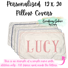 Load image into Gallery viewer, Personalized 12x20 Pillow Cover (PREORDER 4-6 WEEK TAT)