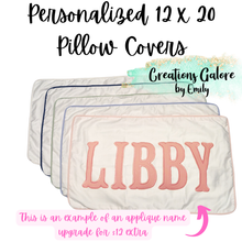 Load image into Gallery viewer, Personalized 12x20 Pillow Cover (PREORDER 4-6 WEEK TAT)