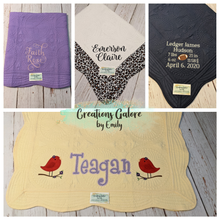 Load image into Gallery viewer, PREORDER Embroidered Crib-Sized Heirloom Quilt
