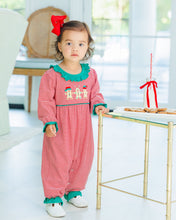Load image into Gallery viewer, Santa's Sweet Helpers Ruffle Romper