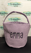 Load image into Gallery viewer, *PRE-ORDER* Embroidered Gingham/Seersucker Buckets for any holiday