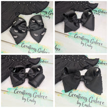 Load image into Gallery viewer, *PRE-ORDER* Made to Match Bow for Black Swiss Dot Smocks