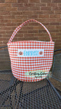 Load image into Gallery viewer, *PRE-ORDER* Embroidered Gingham/Seersucker Buckets for any holiday