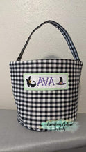 Load image into Gallery viewer, *PRE-ORDER* Embroidered Gingham/Seersucker Buckets for any holiday