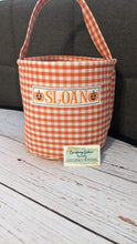 Load image into Gallery viewer, *PRE-ORDER* Embroidered Gingham/Seersucker Buckets for any holiday
