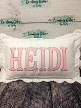 Load image into Gallery viewer, Personalized 12x20 Scalloped Pillow Cover (PREORDER 4-6 WEEK TAT)