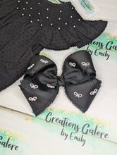 Load image into Gallery viewer, *PRE-ORDER* Made to Match Bow for Black Swiss Dot Smocks