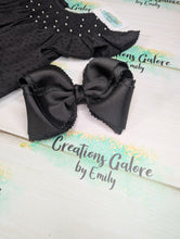 Load image into Gallery viewer, *PRE-ORDER* Made to Match Bow for Black Swiss Dot Smocks