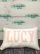 Load image into Gallery viewer, Personalized 12x20 Pillow Cover (PREORDER 4-6 WEEK TAT)