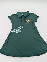Load image into Gallery viewer, St. Jude's Embroidered Girls Ruffle Collar Polo Dress (Limited in stock inventory)