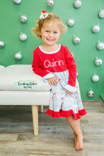 Load image into Gallery viewer, LTC Girls Christmas Ruffle Dress *Multiple Prints*