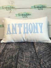 Load image into Gallery viewer, Personalized 12x20 Pillow Cover (PREORDER 4-6 WEEK TAT)