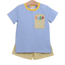 Load image into Gallery viewer, Crayon Pocket Applique Shorts Set