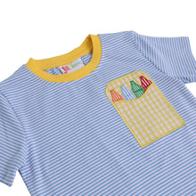 Load image into Gallery viewer, Crayon Pocket Applique Shorts Set