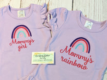 Load image into Gallery viewer, Rainbow (any wording you want below) Embroidered Shirt