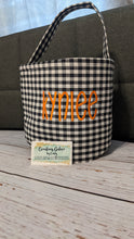Load image into Gallery viewer, *PRE-ORDER* Embroidered Gingham/Seersucker Buckets for any holiday