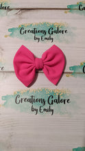 Load image into Gallery viewer, Bright Neon Hot Pink Solid Bullet Headwraps & Bows