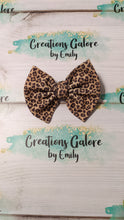 Load image into Gallery viewer, Tan Leopard Cheetah Print Headwraps & Bows