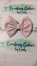 Load image into Gallery viewer, Pink Floral Print Headwraps & Bows