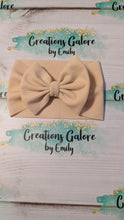 Load image into Gallery viewer, Cream Solid Bullet Headwraps & Bows