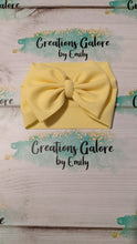 Load image into Gallery viewer, Pastel Yellow (Banana) Solid Bullet Headwraps & Bows