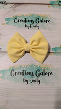 Load image into Gallery viewer, Pastel Yellow (Banana) Solid Bullet Headwraps & Bows