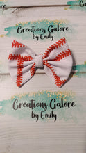 Load image into Gallery viewer, Baseball Stitches Print Headwraps & Bows