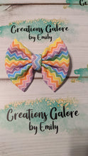 Load image into Gallery viewer, Spring Multi-Color Chevron Print Headwraps & Bows