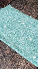 Load image into Gallery viewer, Mint Faux Glitter Print Headwraps & Bows