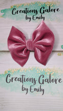 Load image into Gallery viewer, Rose/Mauve Velvet Headwraps & Bows