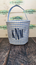 Load image into Gallery viewer, *PRE-ORDER* Embroidered Gingham/Seersucker Buckets for any holiday