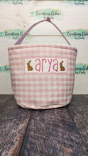Load image into Gallery viewer, *PRE-ORDER* Embroidered Gingham/Seersucker Buckets for any holiday